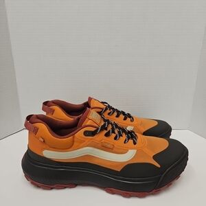 Vans Men's Orange and Black Sneakers